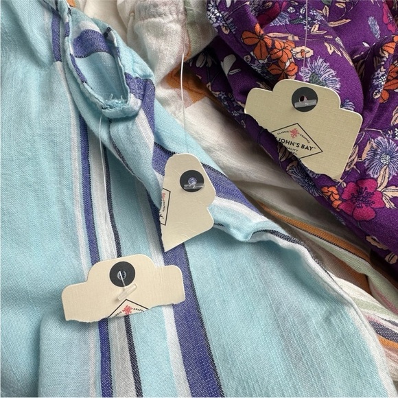 NWT Lot Of (3) St John’s Bay Tops Sleeveless Flutter Sleeve Summer Plus Size 3X - Picture 9 of 12